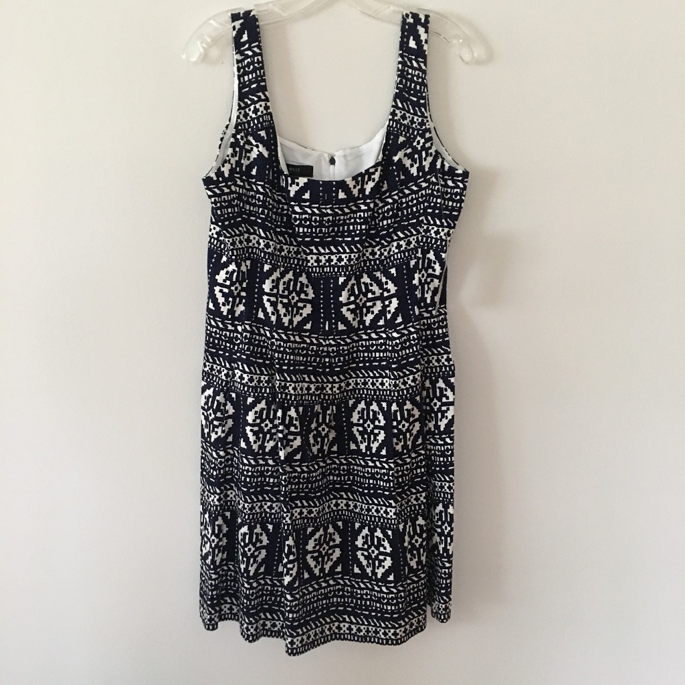 Nine West Navy & White Sleeveless Dress